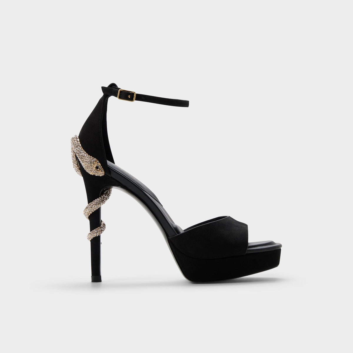 Medusa in Other Black 14266744 - Strappy heeled sandal, Platform