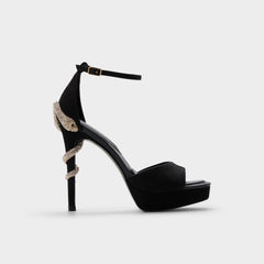Medusa in Other Black 14266744 - Strappy heeled sandal, Platform