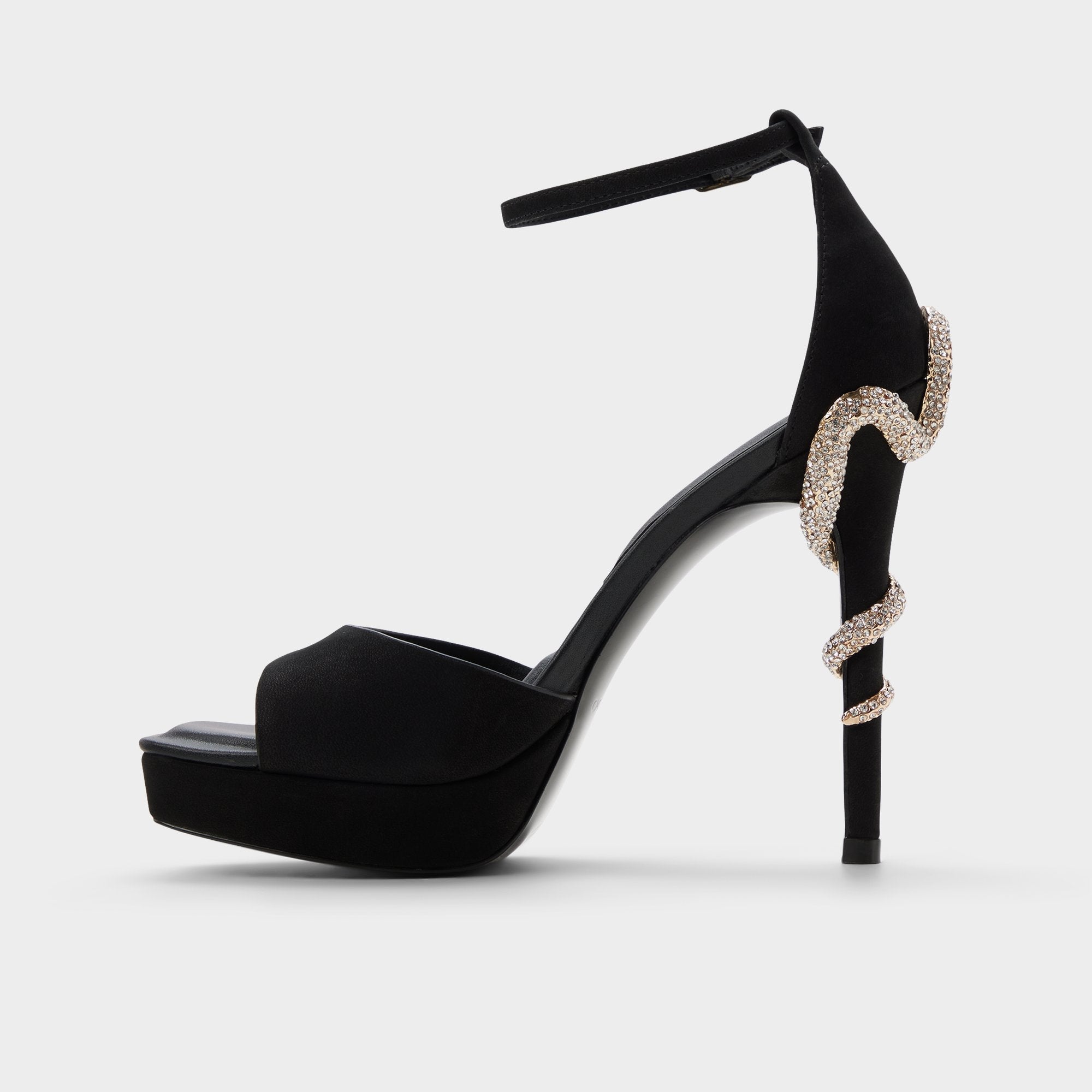 Medusa in Other Black 14266744 - Strappy heeled sandal, Platform