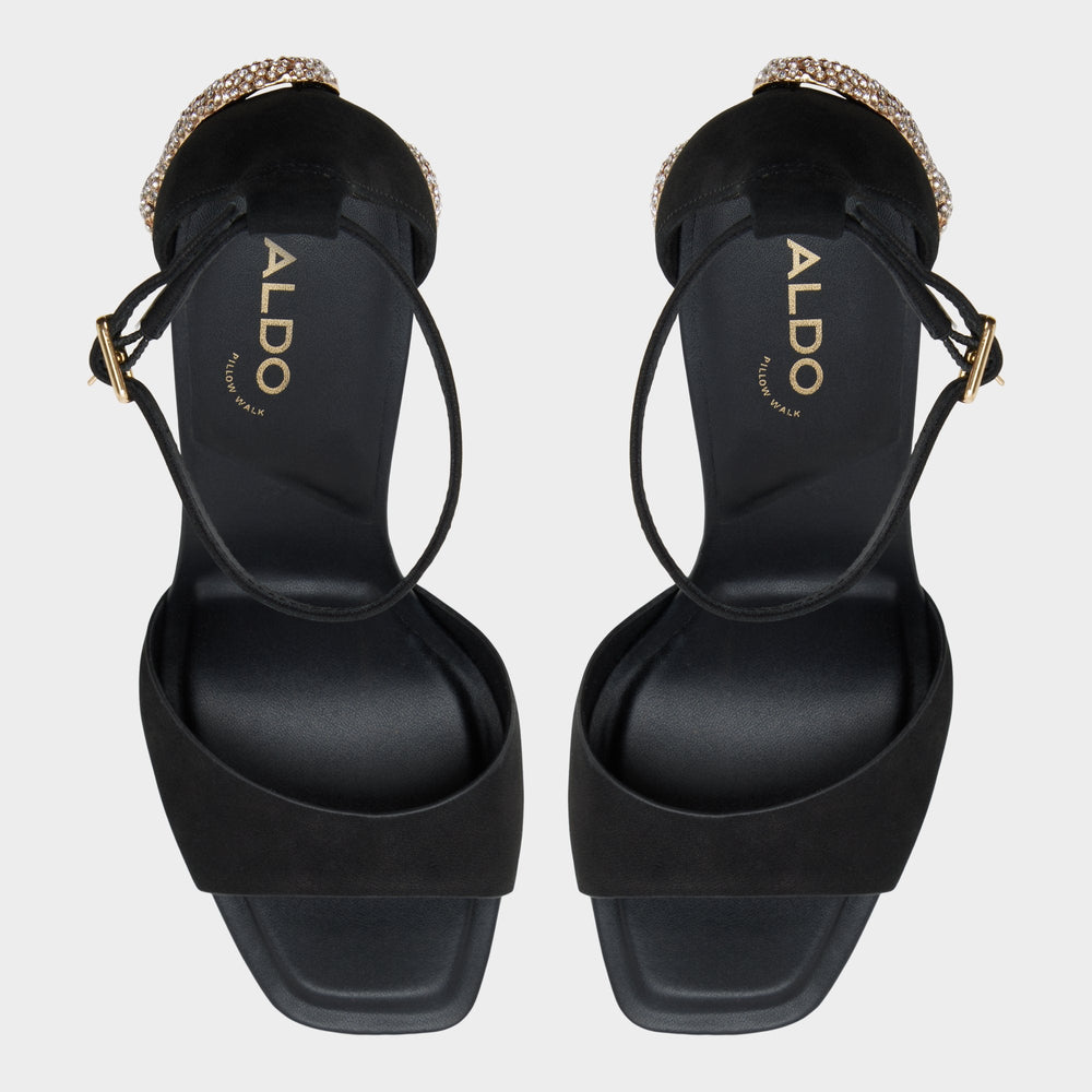 Medusa in Other Black 14266744 - Strappy heeled sandal, Platform