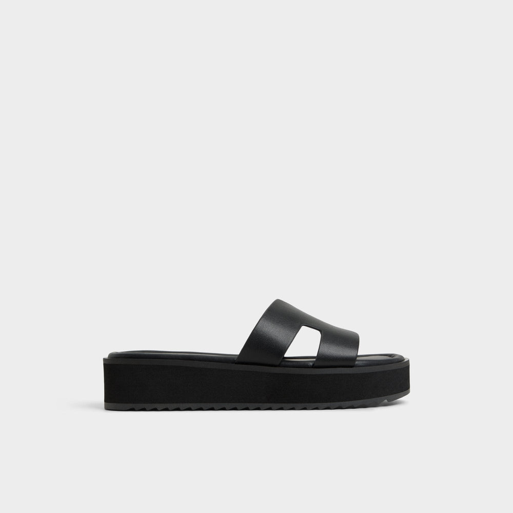 Anayelie in Black - Slide sandal, Platform