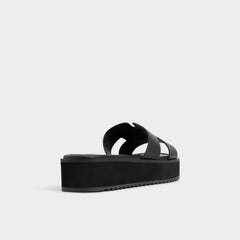 Anayelie in Black - Slide sandal, Platform
