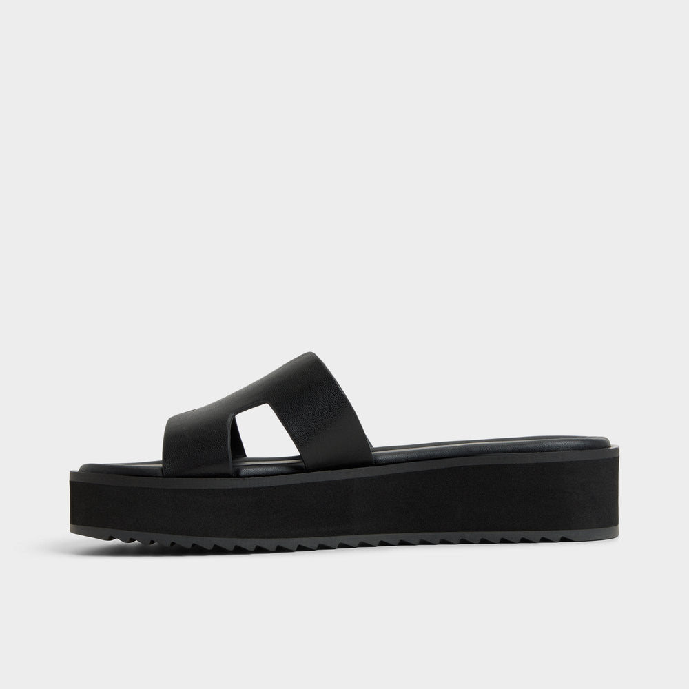 Anayelie in Black - Slide sandal, Platform