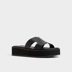 Anayelie in Black - Slide sandal, Platform