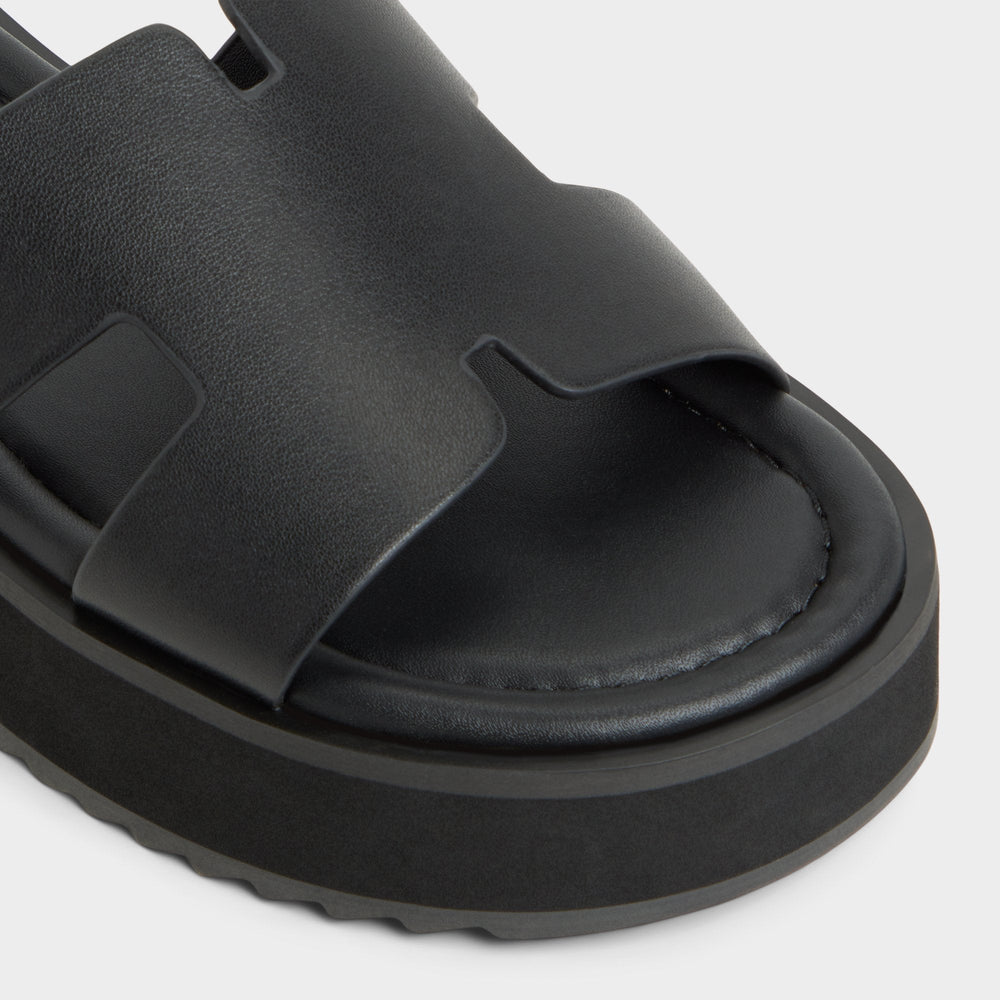 Anayelie in Black - Slide sandal, Platform
