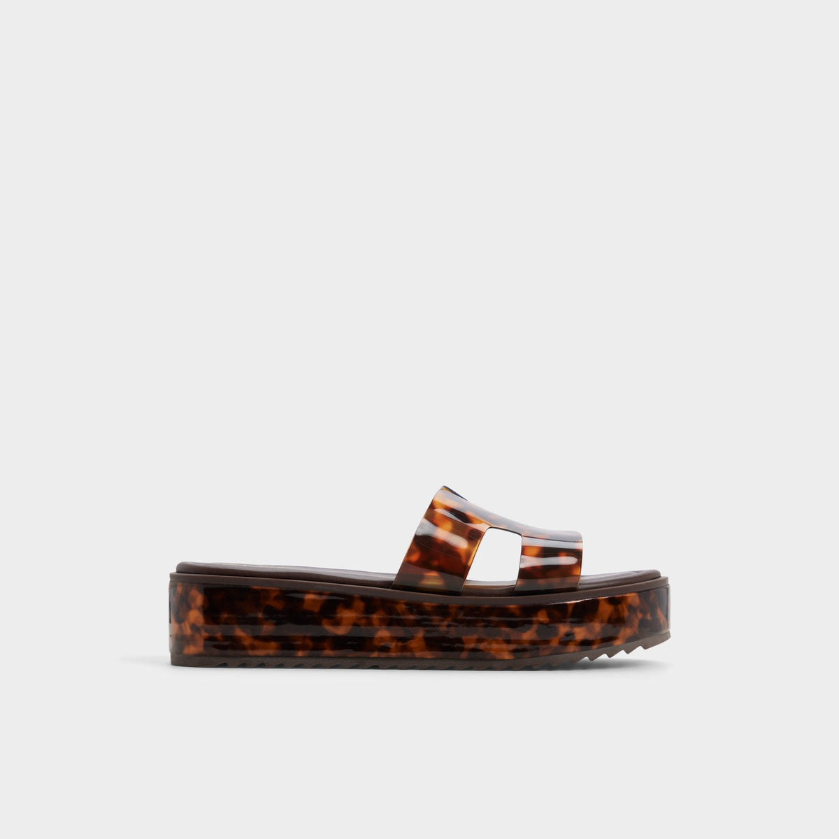 Anayelie in Open Brown - Slide sandal, Platform