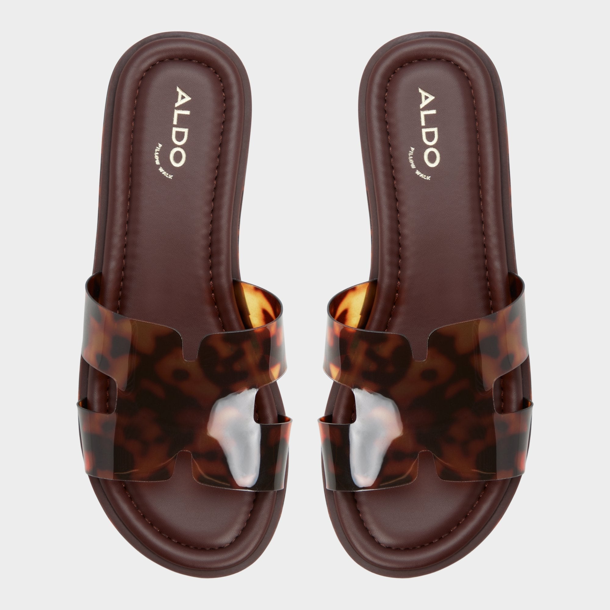 Anayelie in Open Brown - Slide sandal, Platform