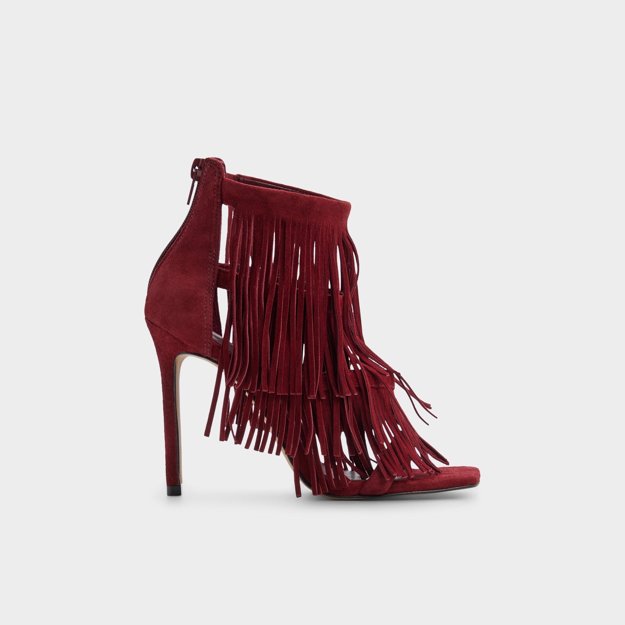 Nahana in Bordo - Strappy heeled sandal, Stiletto heel
