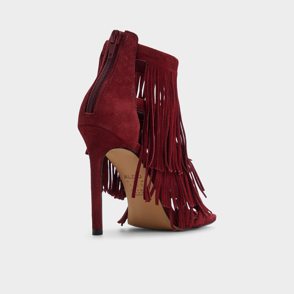 Nahana in Bordo - Strappy heeled sandal, Stiletto heel