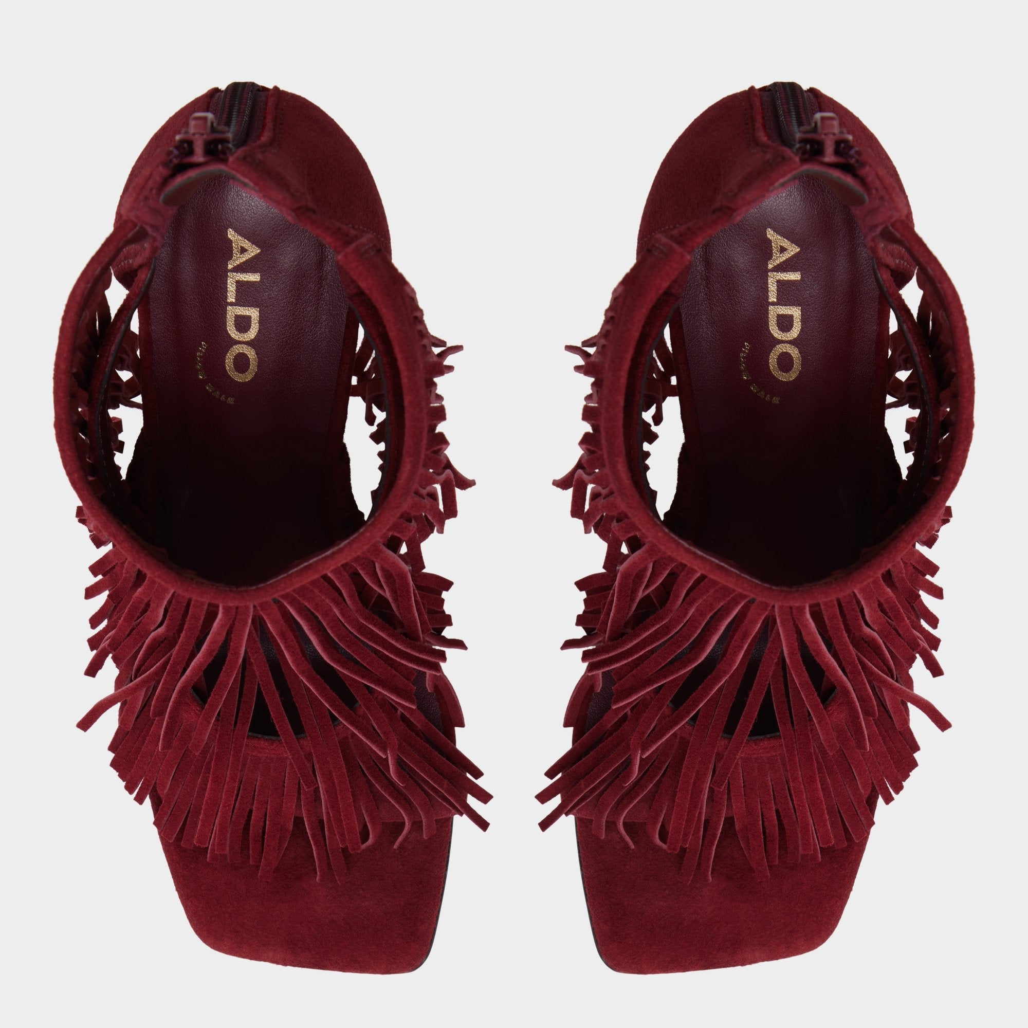 Nahana in Bordo - Strappy heeled sandal, Stiletto heel