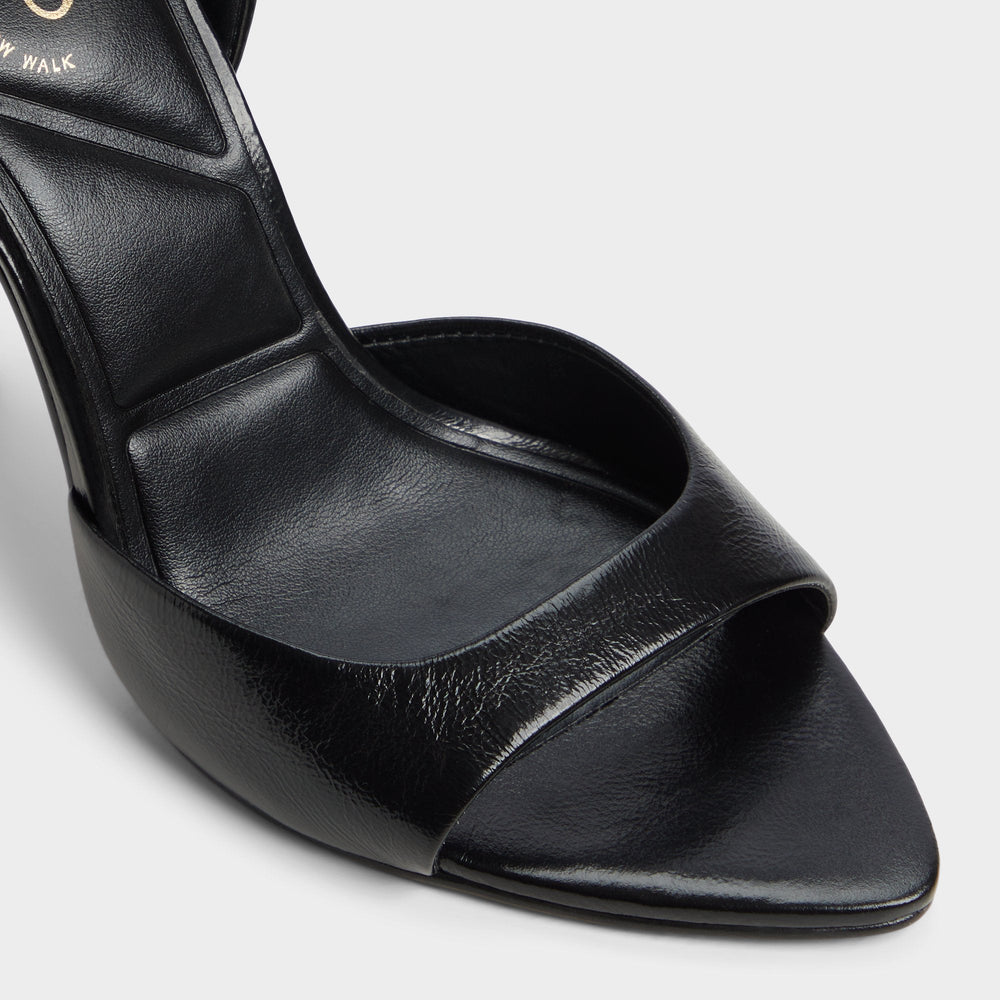 Forevermore Black Women's Strappy sandals - Strappy heeled sandal, Stiletto heel