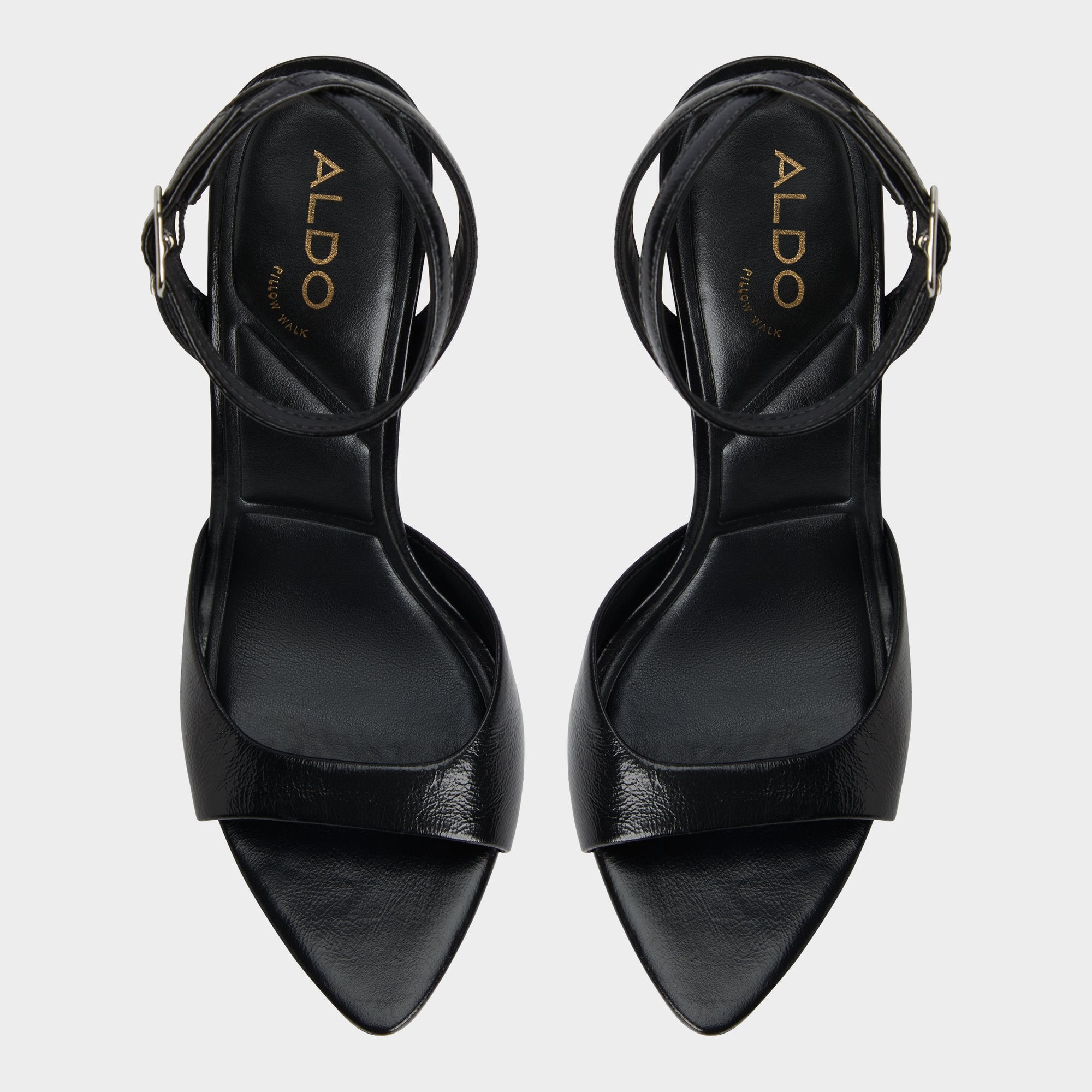 Forevermore Black Women's Strappy sandals - Strappy heeled sandal, Stiletto heel
