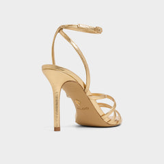 Solania Gold Women's Heeled sandals - Strappy heeled sandal, Stiletto heel