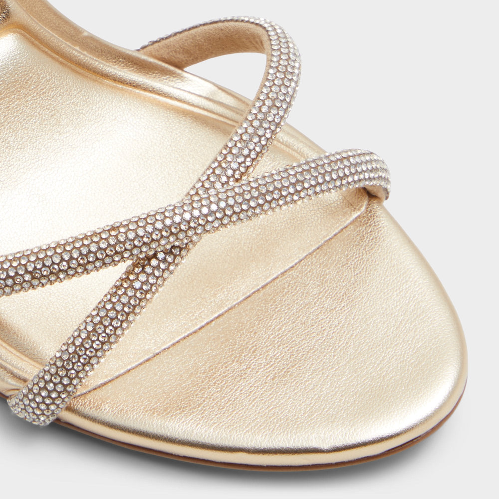 Manaelden Gold Women's Heeled sandals - Strappy heeled sandal, Stiletto heel