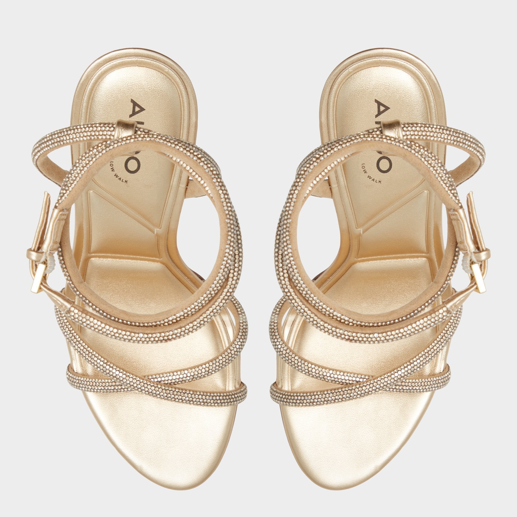 Manaelden Gold Women's Heeled sandals - Strappy heeled sandal, Stiletto heel