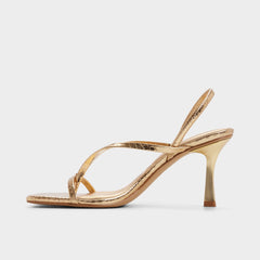 Riva in Gold 14213553 - Sling back heeled sandal, Stiletto heel