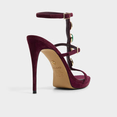 Opalia in Bordo - Strappy heeled sandal, Platform