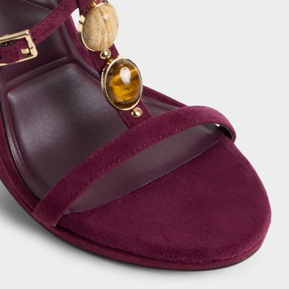 Opalia in Bordo - Strappy heeled sandal, Platform