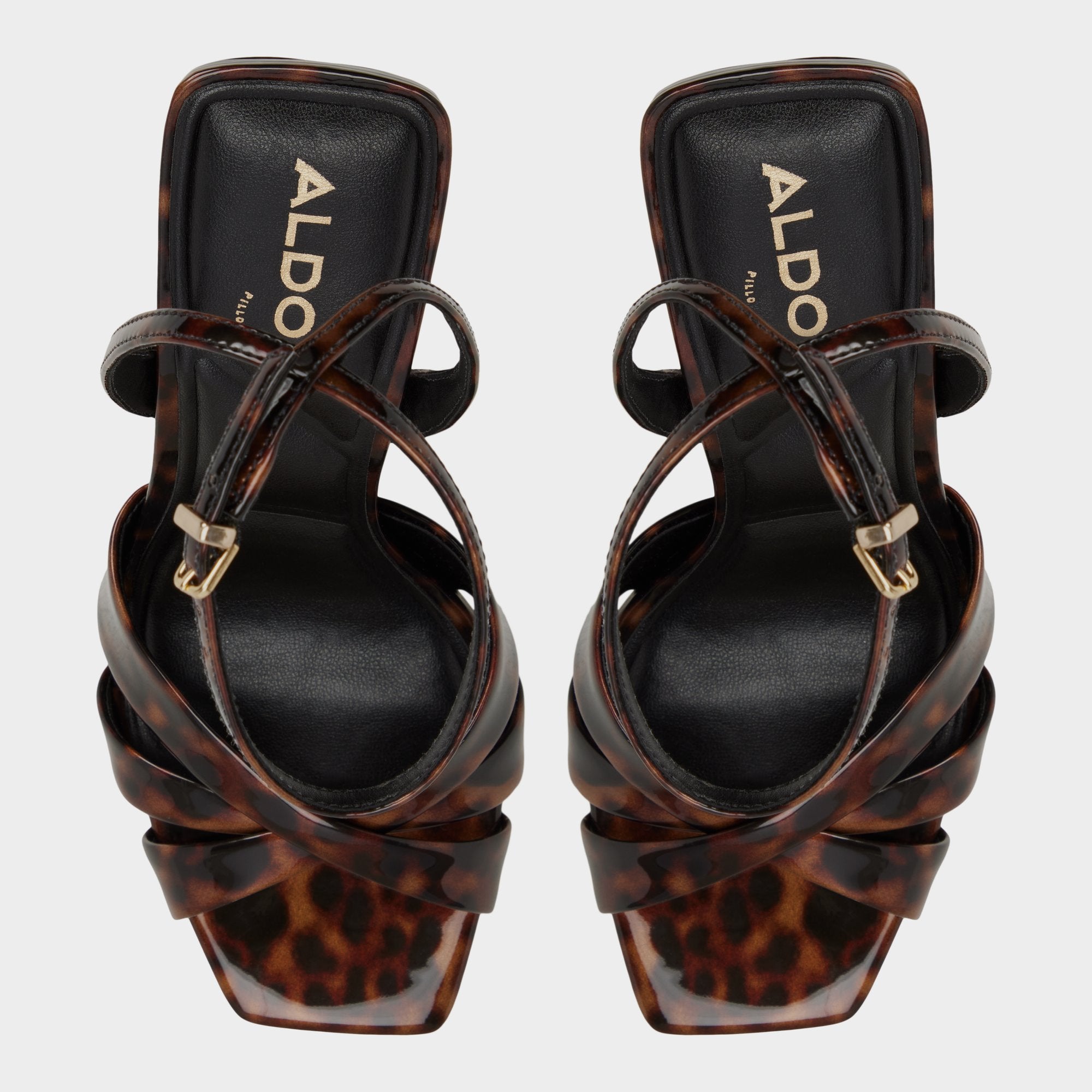 Meteora in Open Brown - Strappy heeled sandal, Stiletto heel