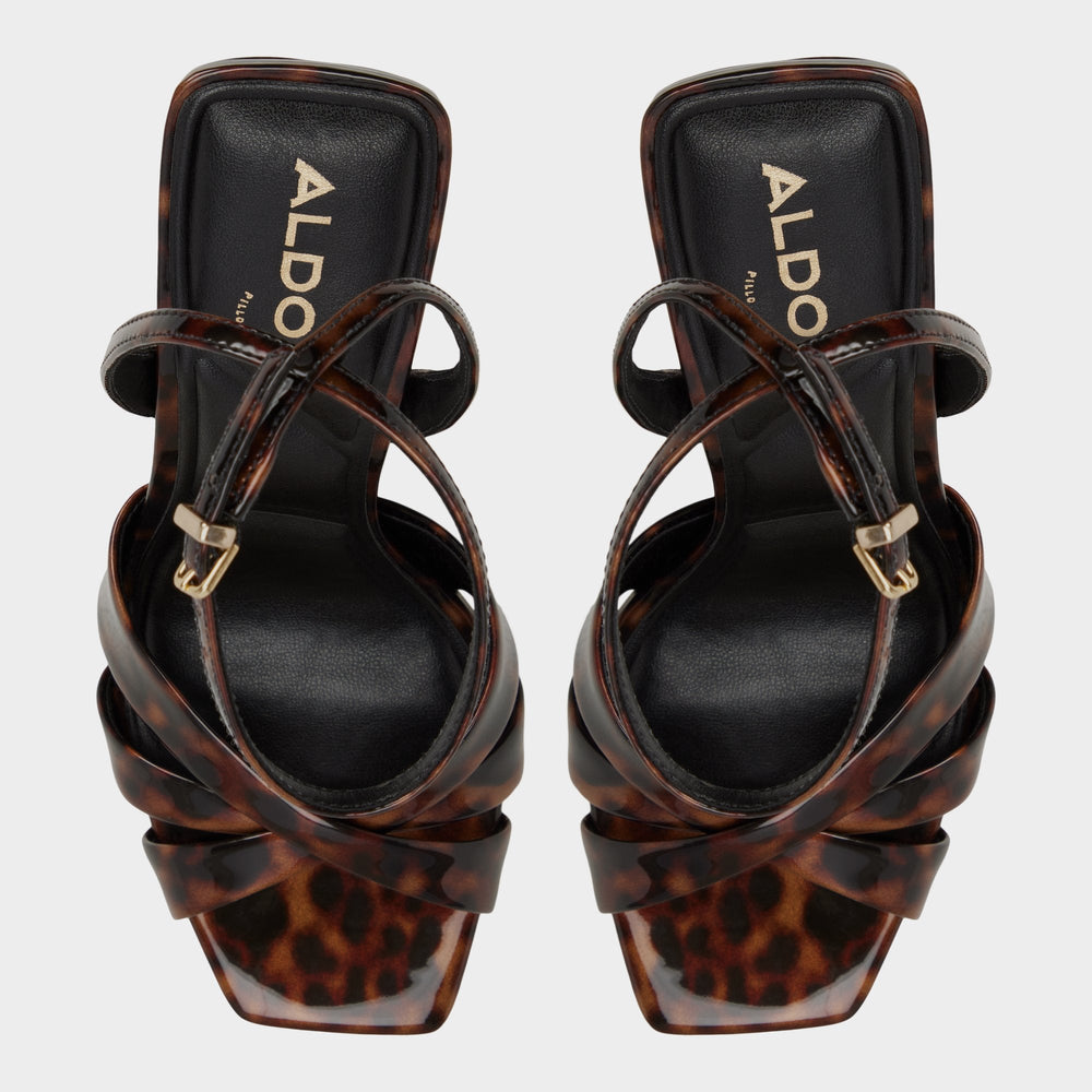 Meteora in Open Brown - Strappy heeled sandal, Stiletto heel
