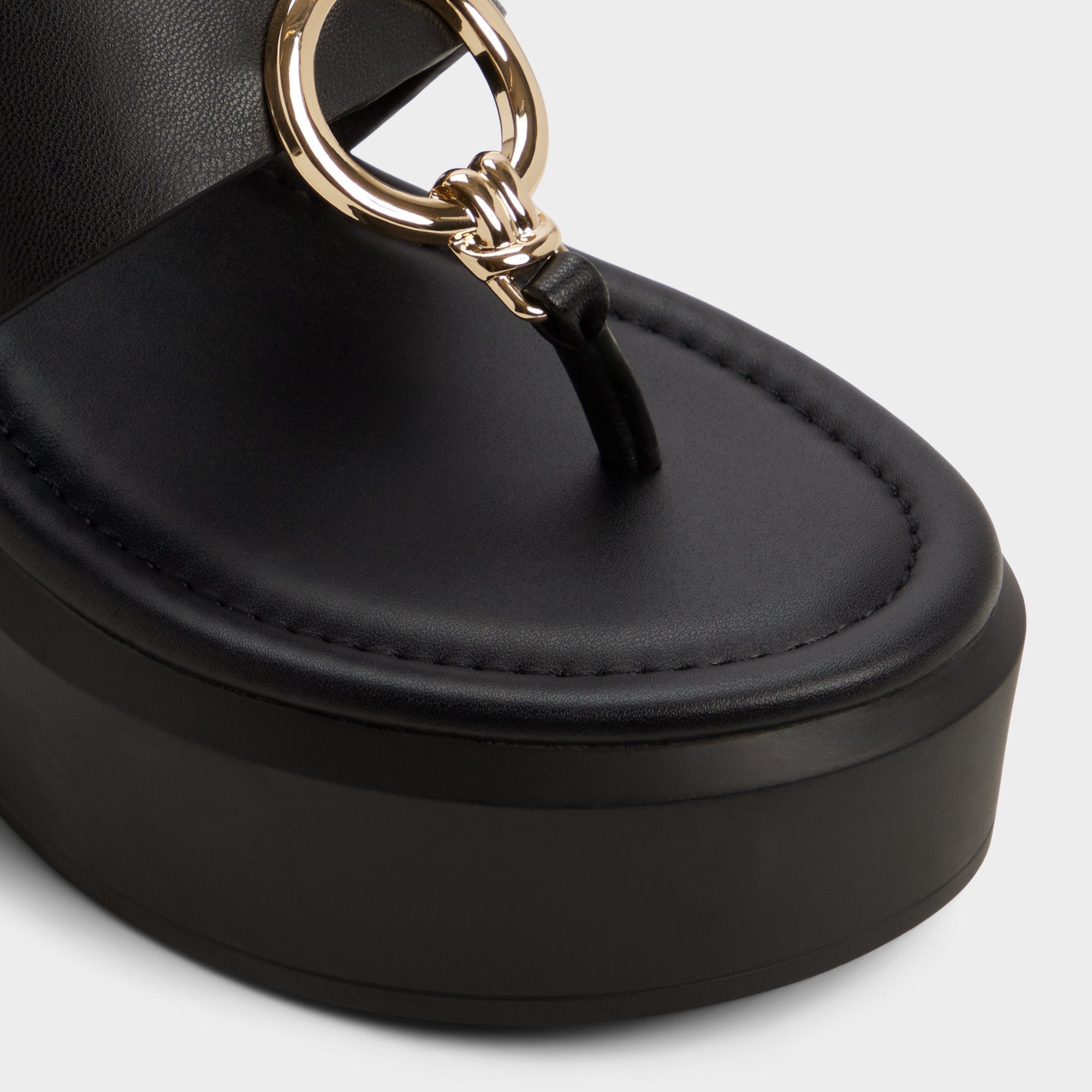Friegan in Black - Slide sandal, Wedge heel