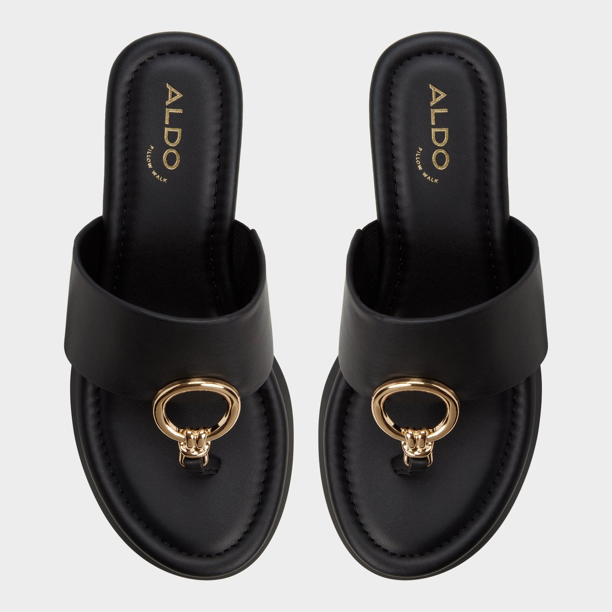 Friegan in Black - Slide sandal, Wedge heel