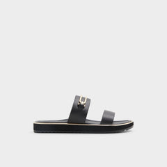 Lagoon Other Black Women's Strappy sandals - Strappy flat sandal, Footbed sandal
