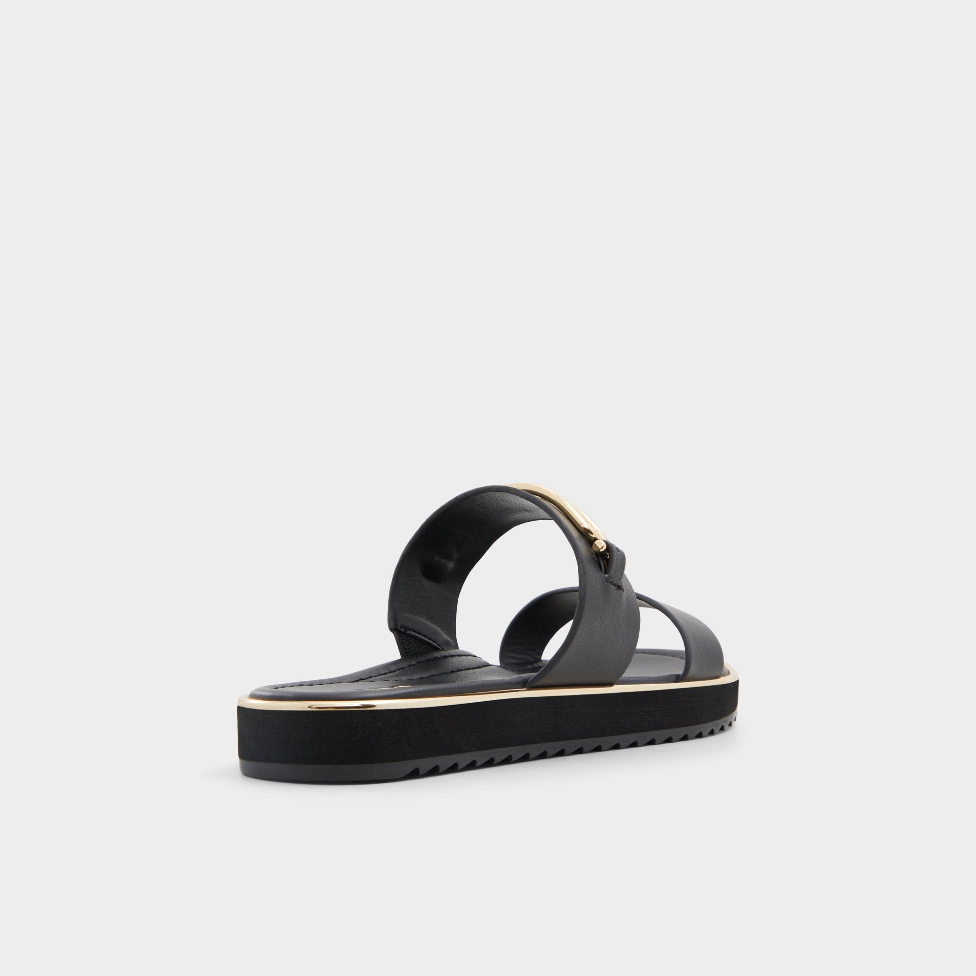 Lagoon Other Black Women's Strappy sandals - Strappy flat sandal, Footbed sandal