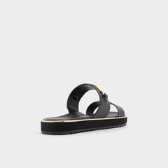 Lagoon Other Black Women's Strappy sandals - Strappy flat sandal, Footbed sandal