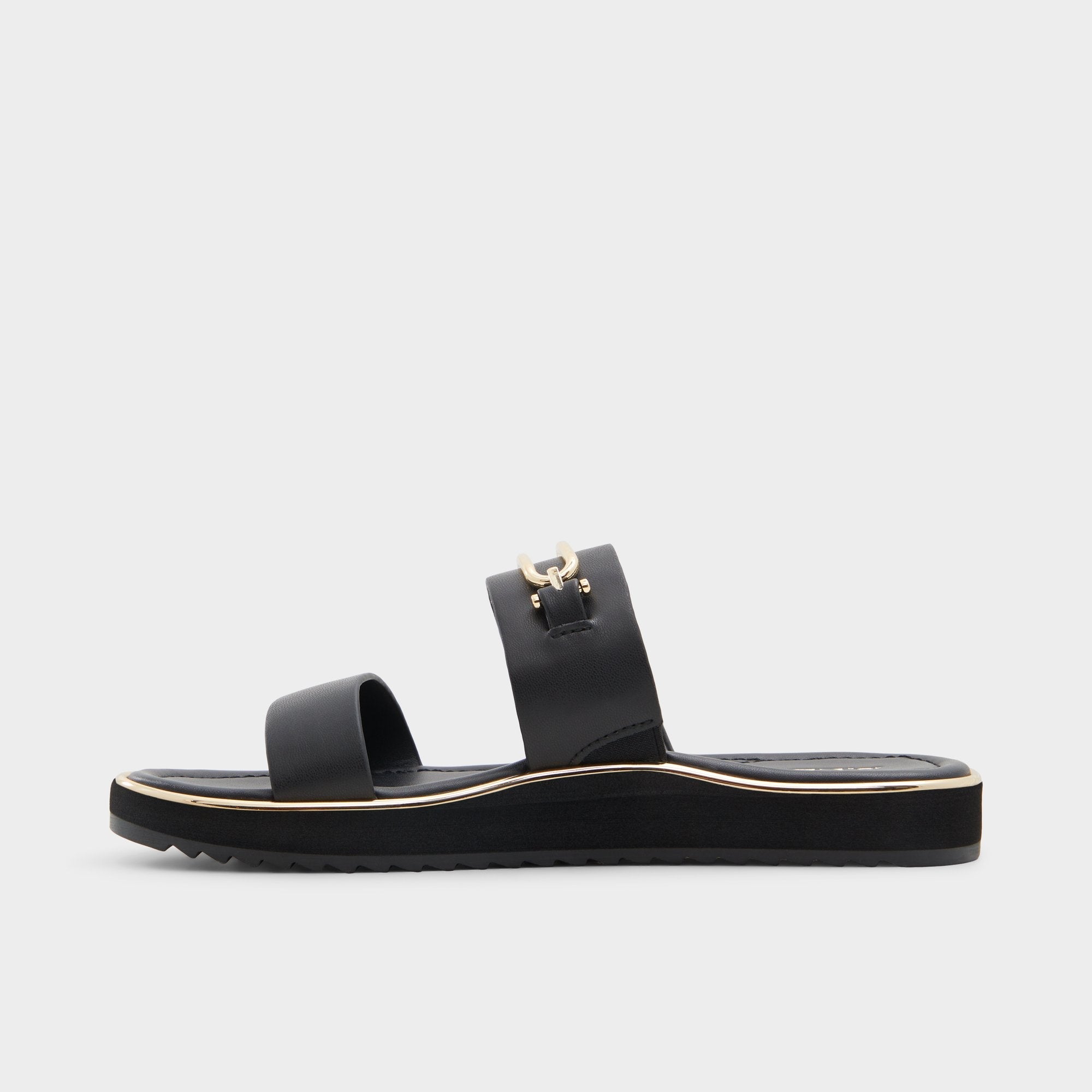 Lagoon Other Black Women's Strappy sandals - Strappy flat sandal, Footbed sandal