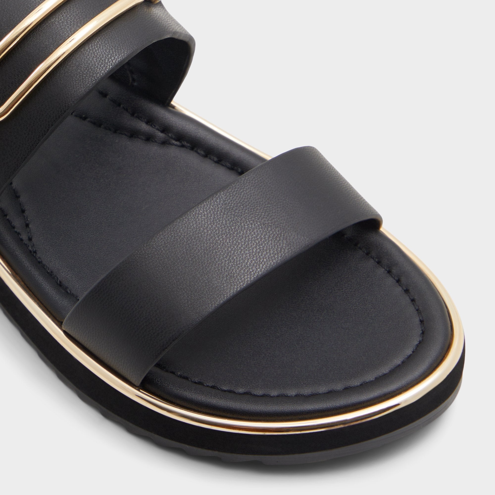 Lagoon Other Black Women's Strappy sandals - Strappy flat sandal, Footbed sandal