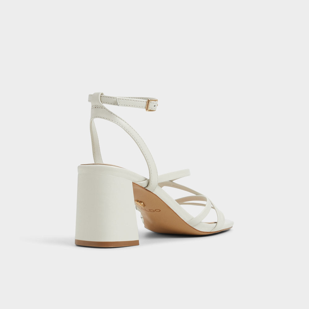 Esther Other White Women's Block heels - Strappy heeled sandal, Block heel