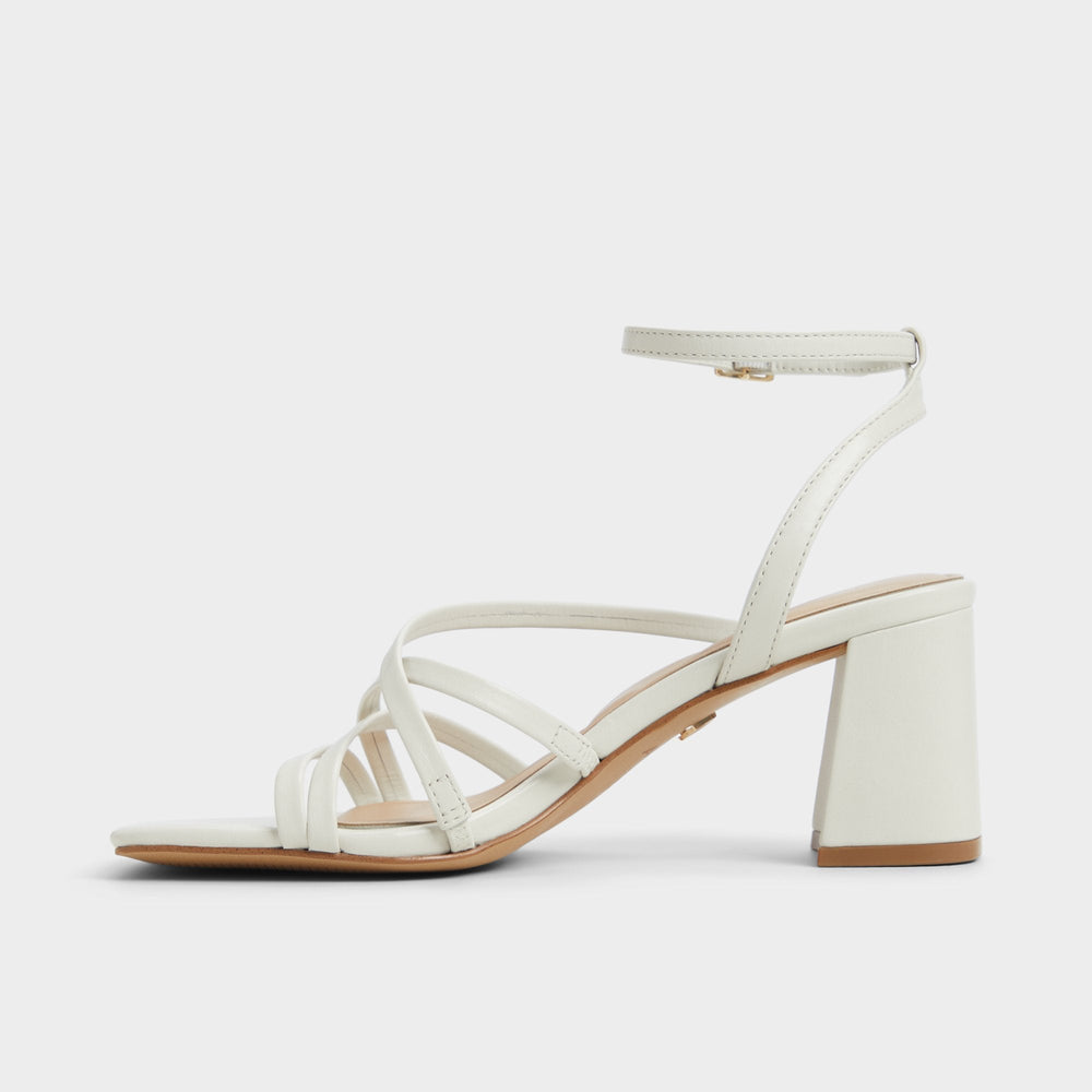 Esther Other White Women's Block heels - Strappy heeled sandal, Block heel