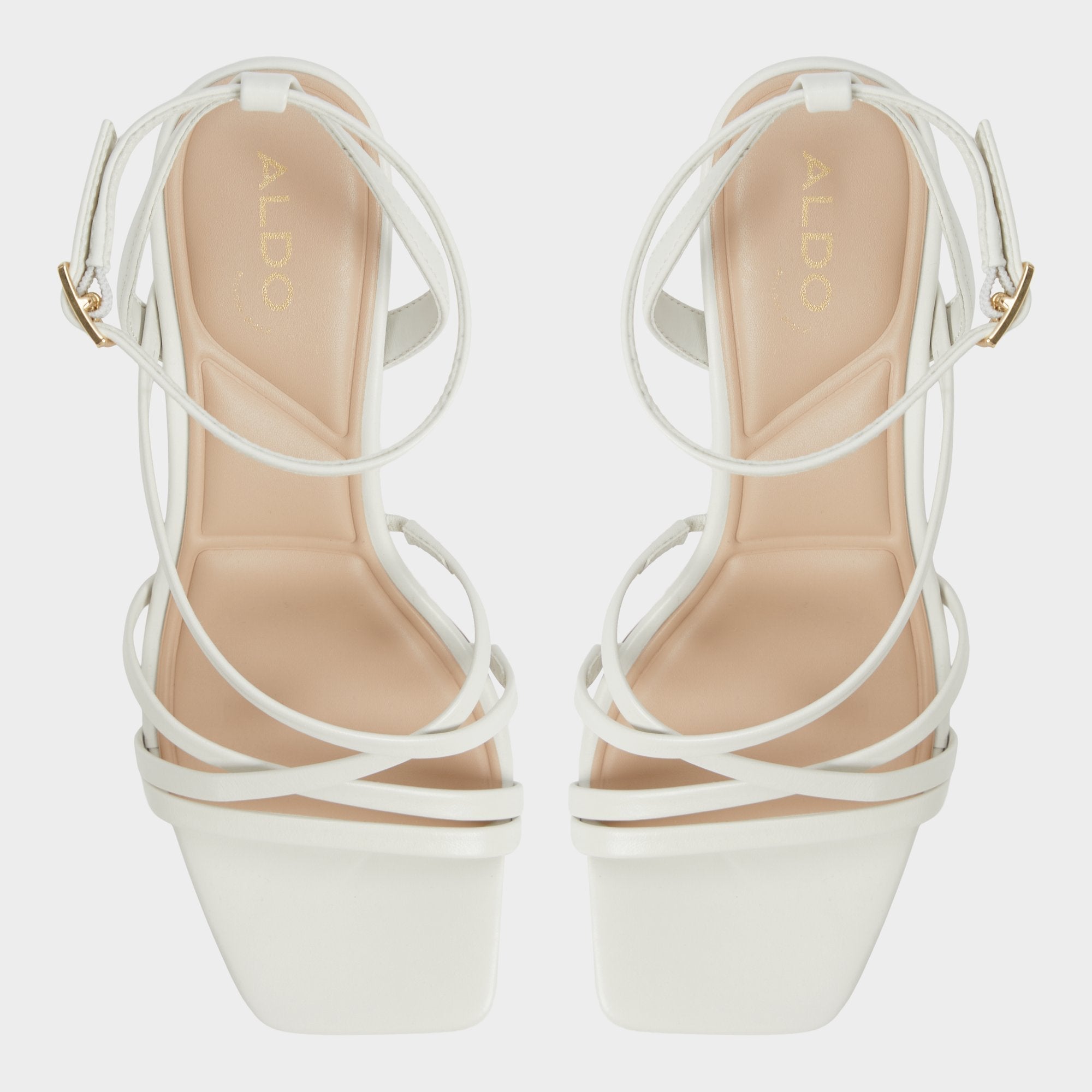 Esther Other White Women's Block heels - Strappy heeled sandal, Block heel