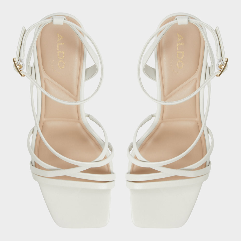 Esther Other White Women's Block heels - Strappy heeled sandal, Block heel