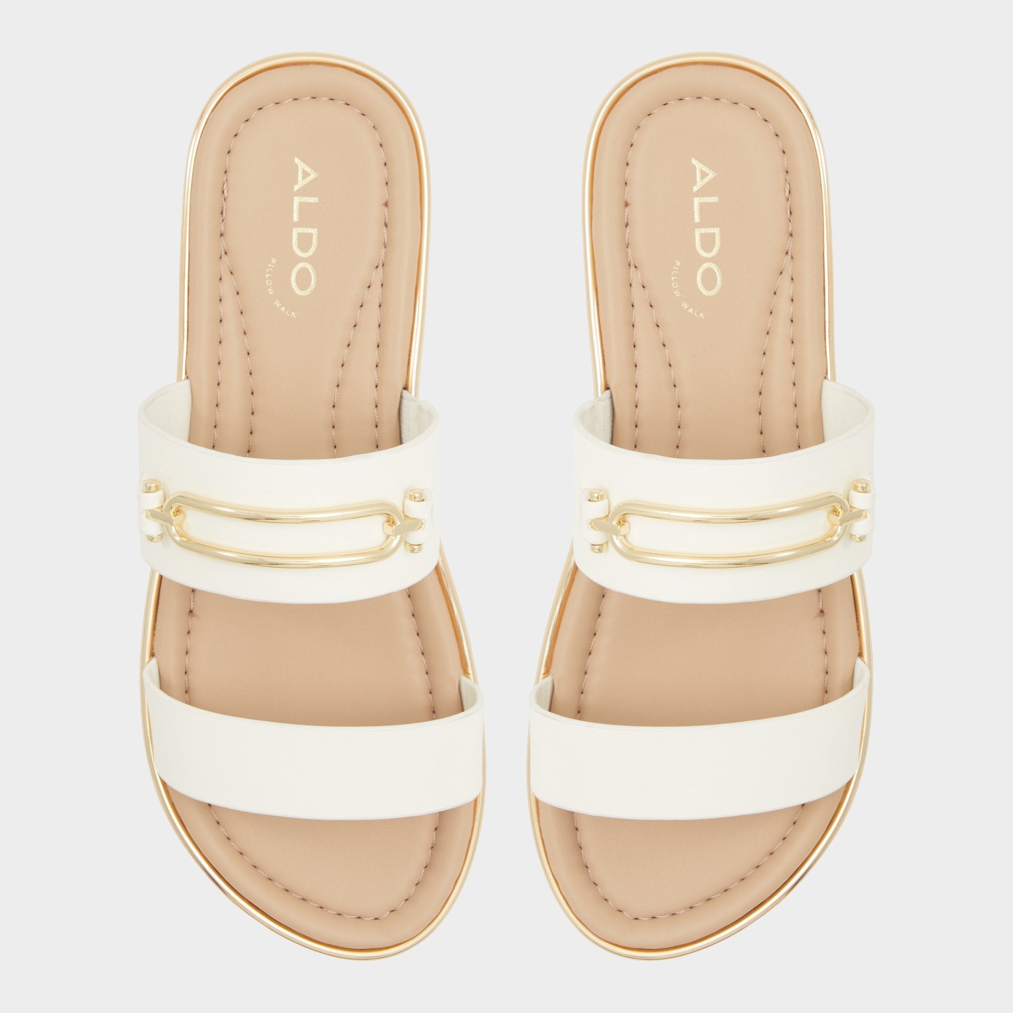 Lagoon White Women's Strappy sandals - Slide sandal, Footbed sandal