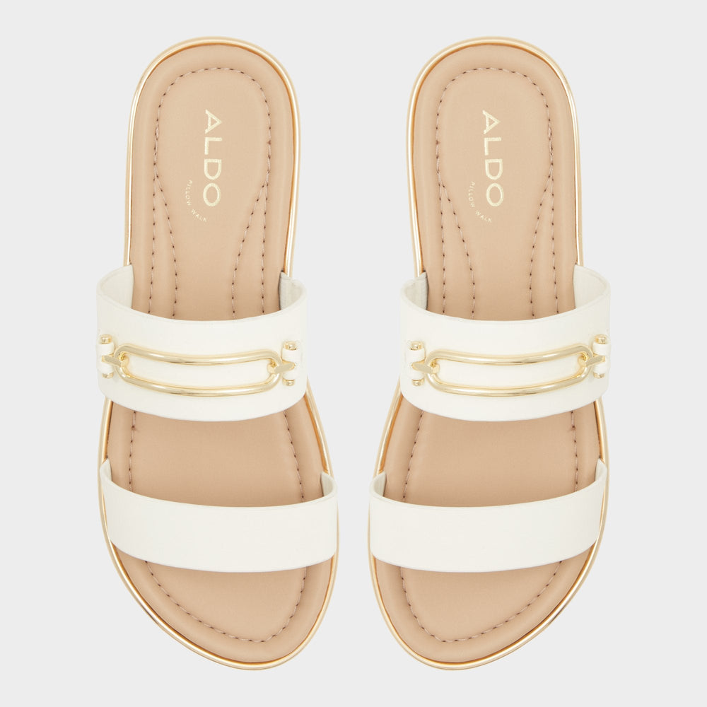 Lagoon White Women's Strappy sandals - Slide sandal, Footbed sandal