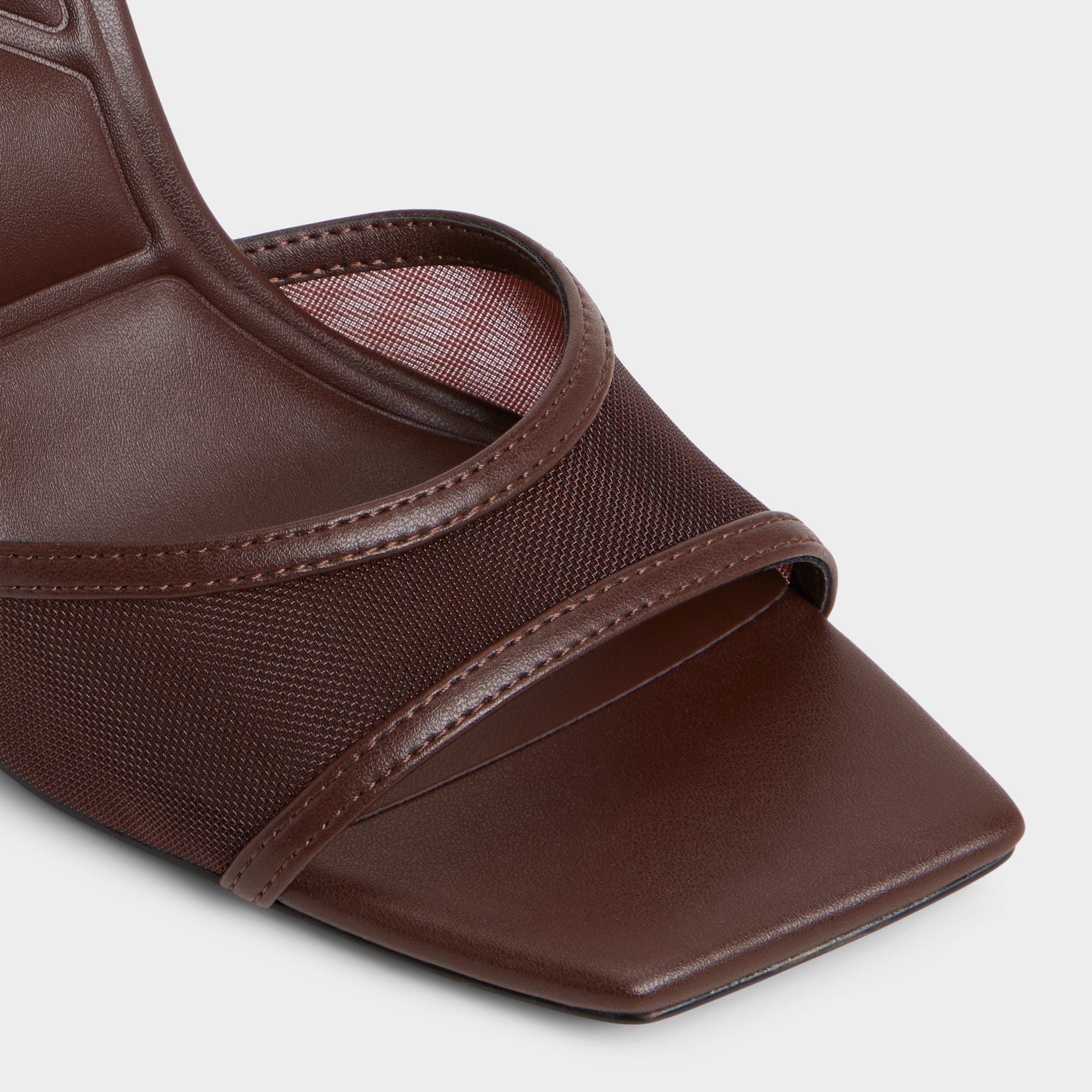 Sharra in Dark Brown - Strappy heeled sandal, Stiletto heel