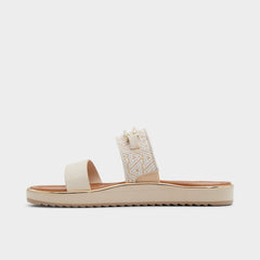 Lagoon Other Beige Synthetic Print Women's Footbed sandals - Slide sandal, Footbed sandal