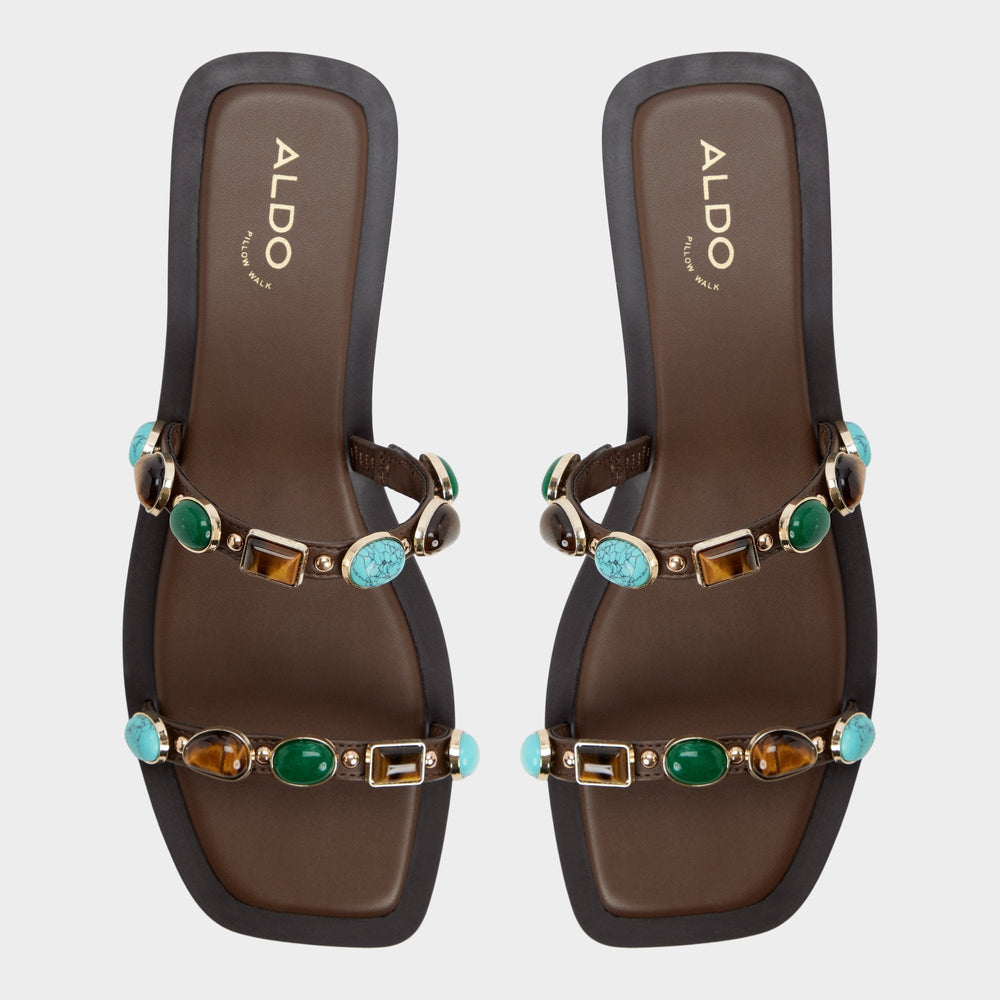 Sapphira in Dark Brown 14189967 - Slide sandal