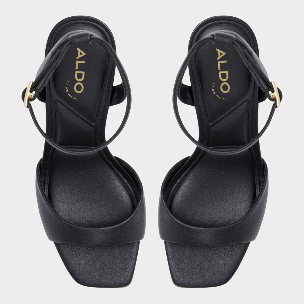 Sake Black Women's Strappy sandals - Strappy heeled sandal
