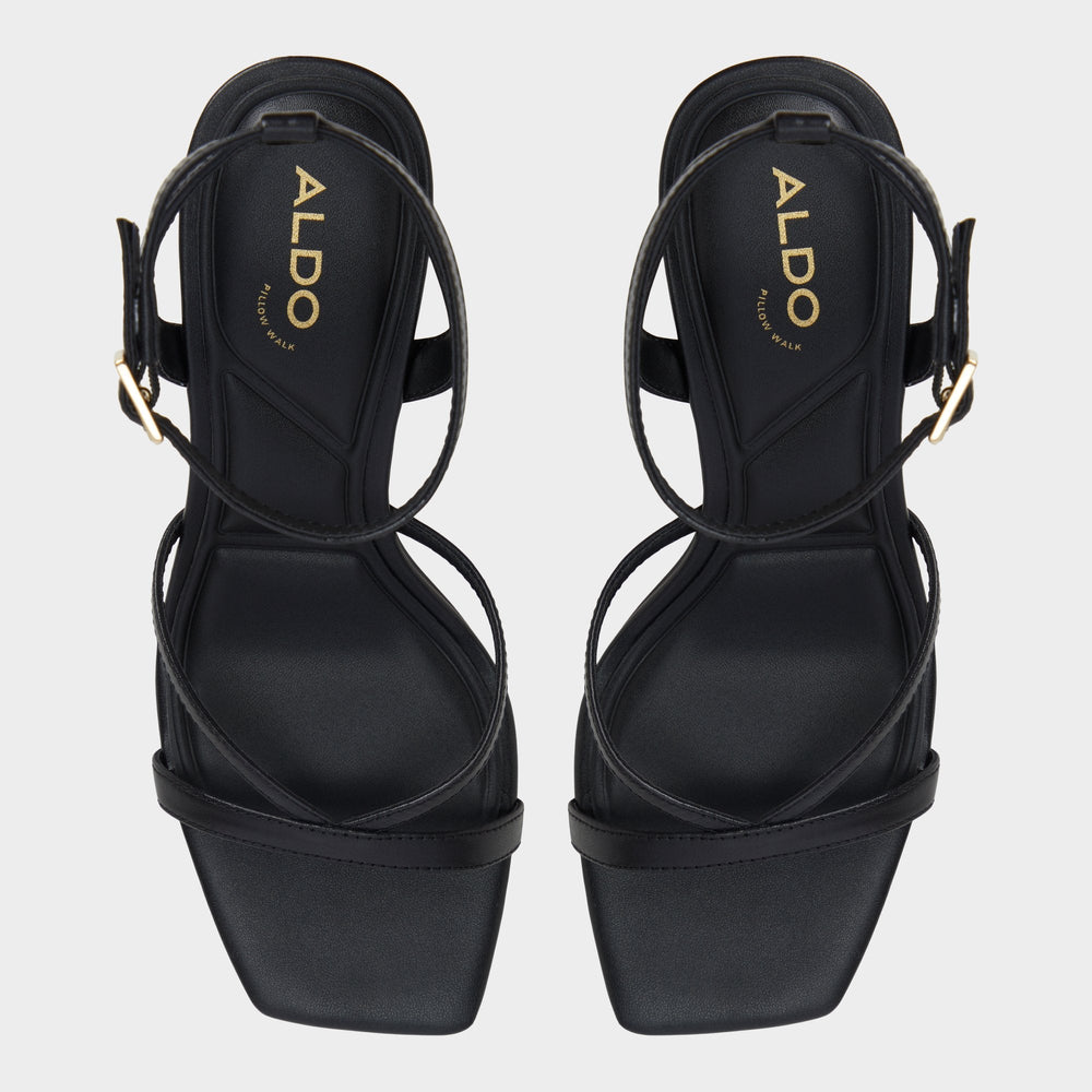 Stellare Other Black Women's Block heels - Strappy heeled sandal, Block heel