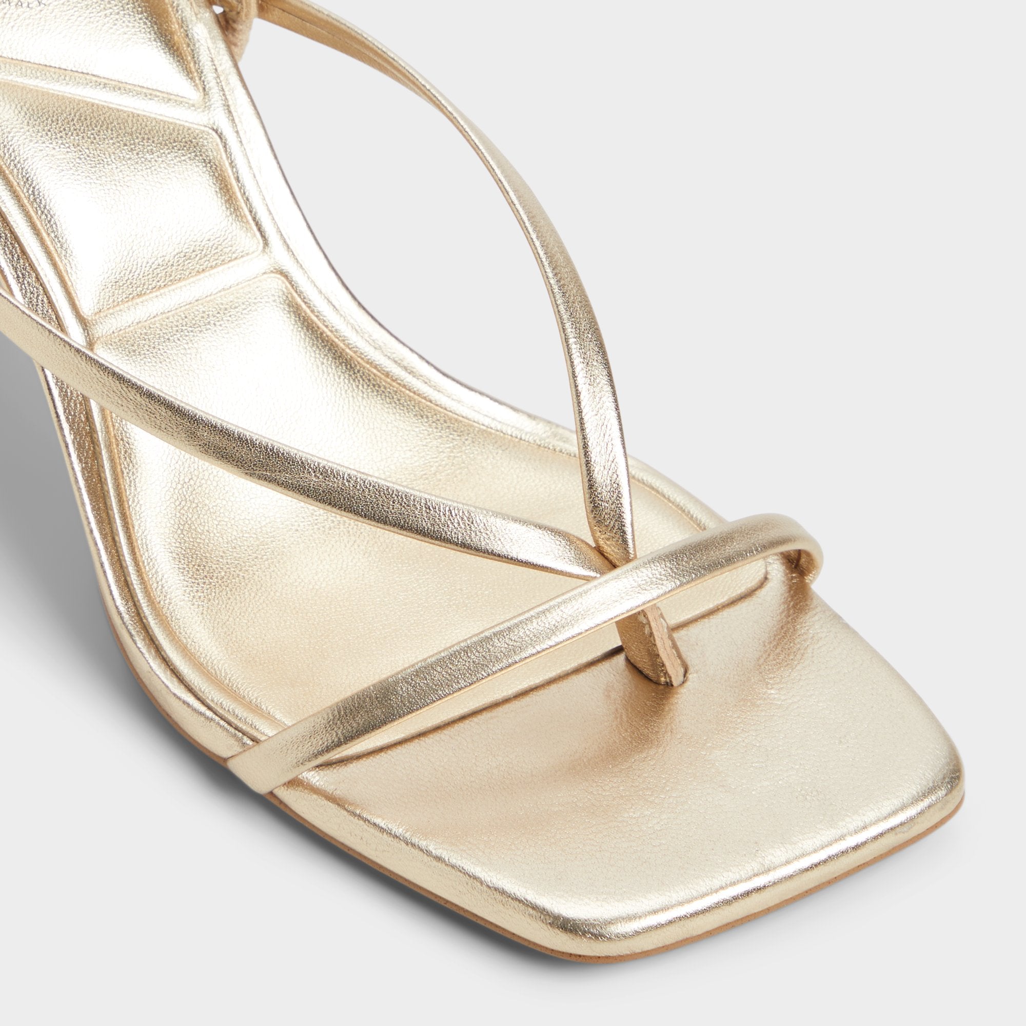 Riva Gold Women's Strappy sandals - Sling back heeled sandal, Stiletto heel