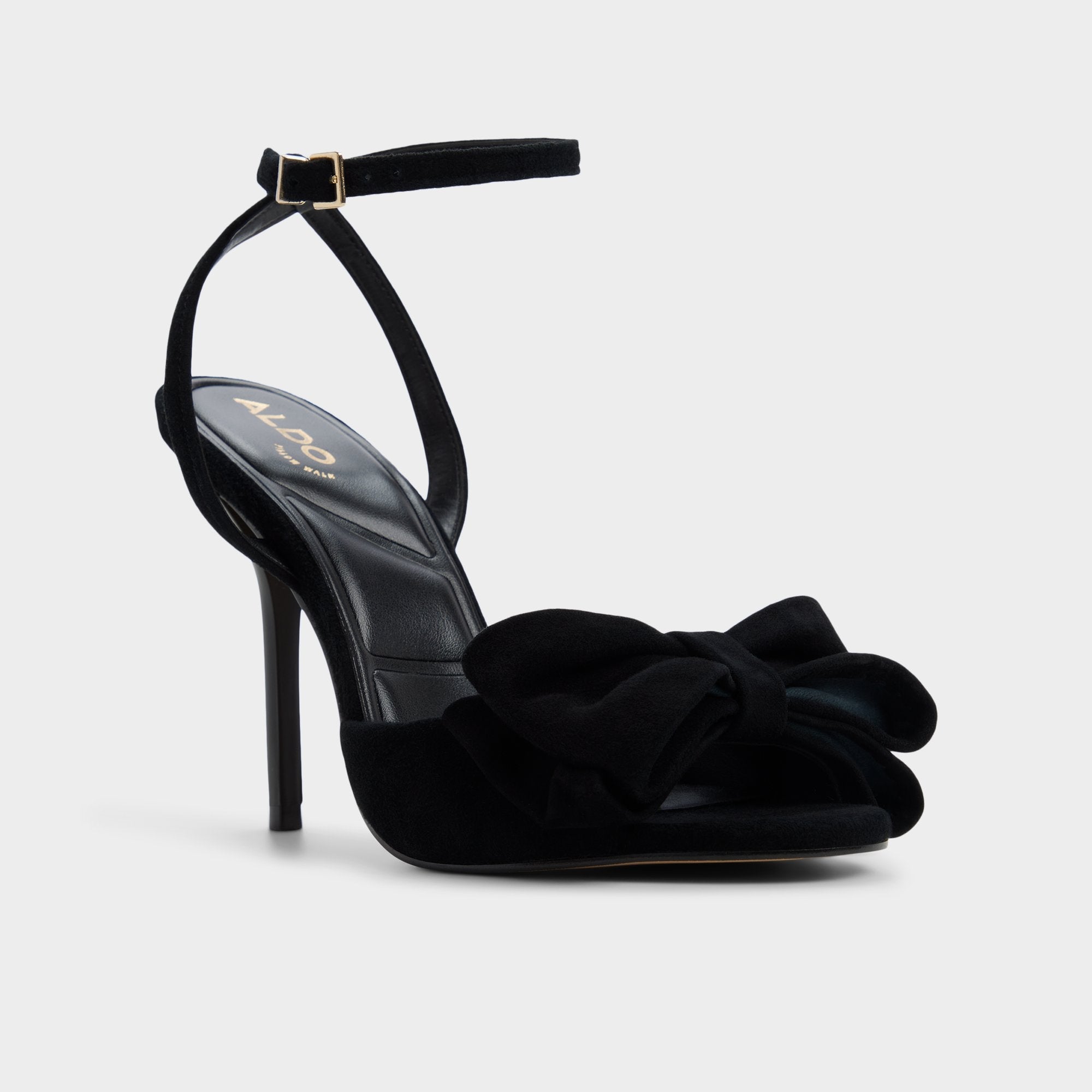 Tinsletta in Other Black - Strappy heeled sandal, Stiletto heel
