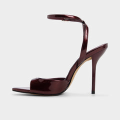 Forevermore in Medium Red - Strappy heeled sandal, Stiletto heel