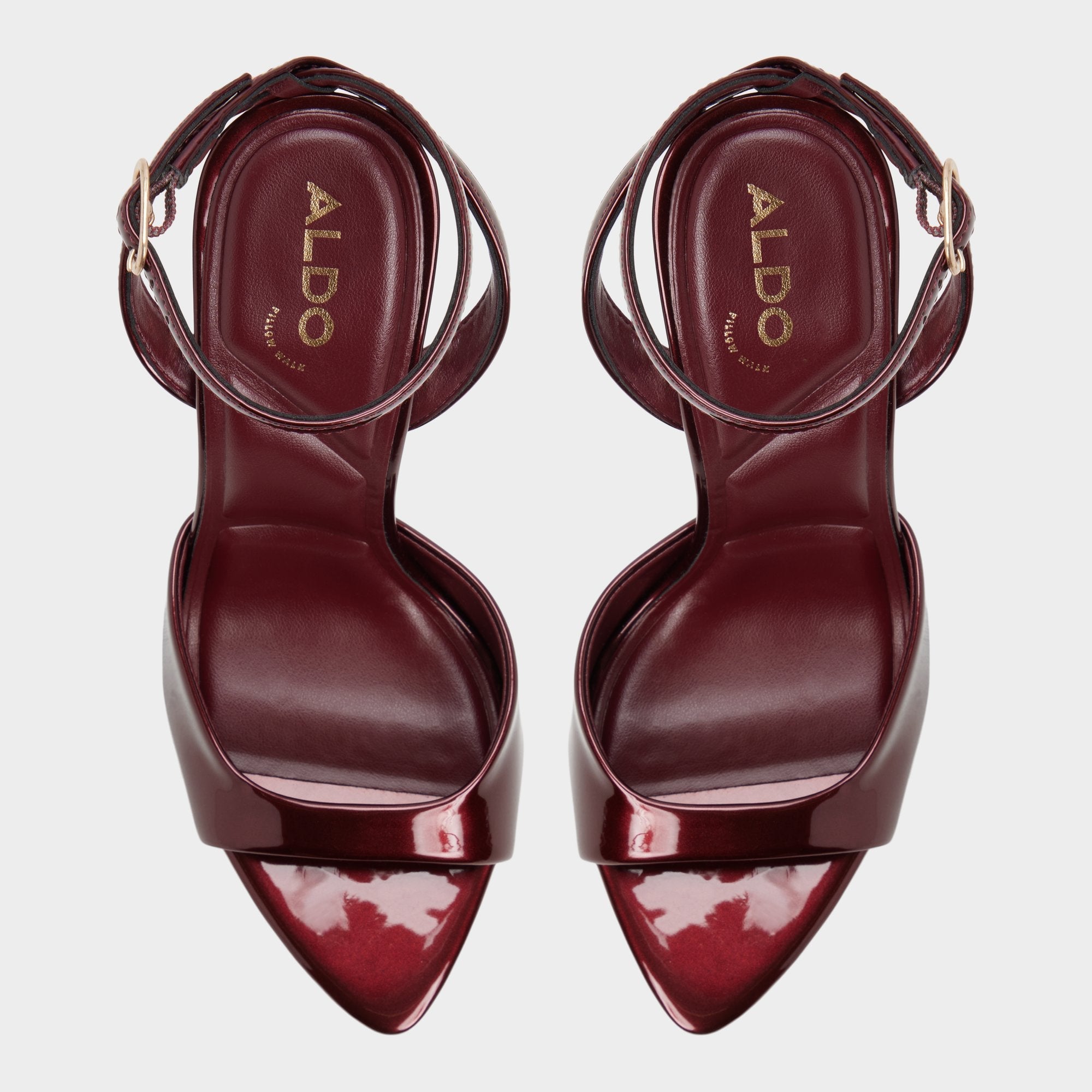 Forevermore in Medium Red - Strappy heeled sandal, Stiletto heel