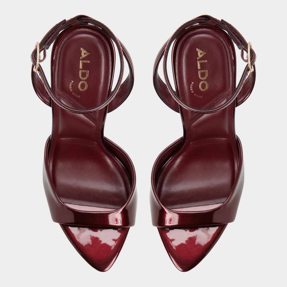 Forevermore in Medium Red - Strappy heeled sandal, Stiletto heel