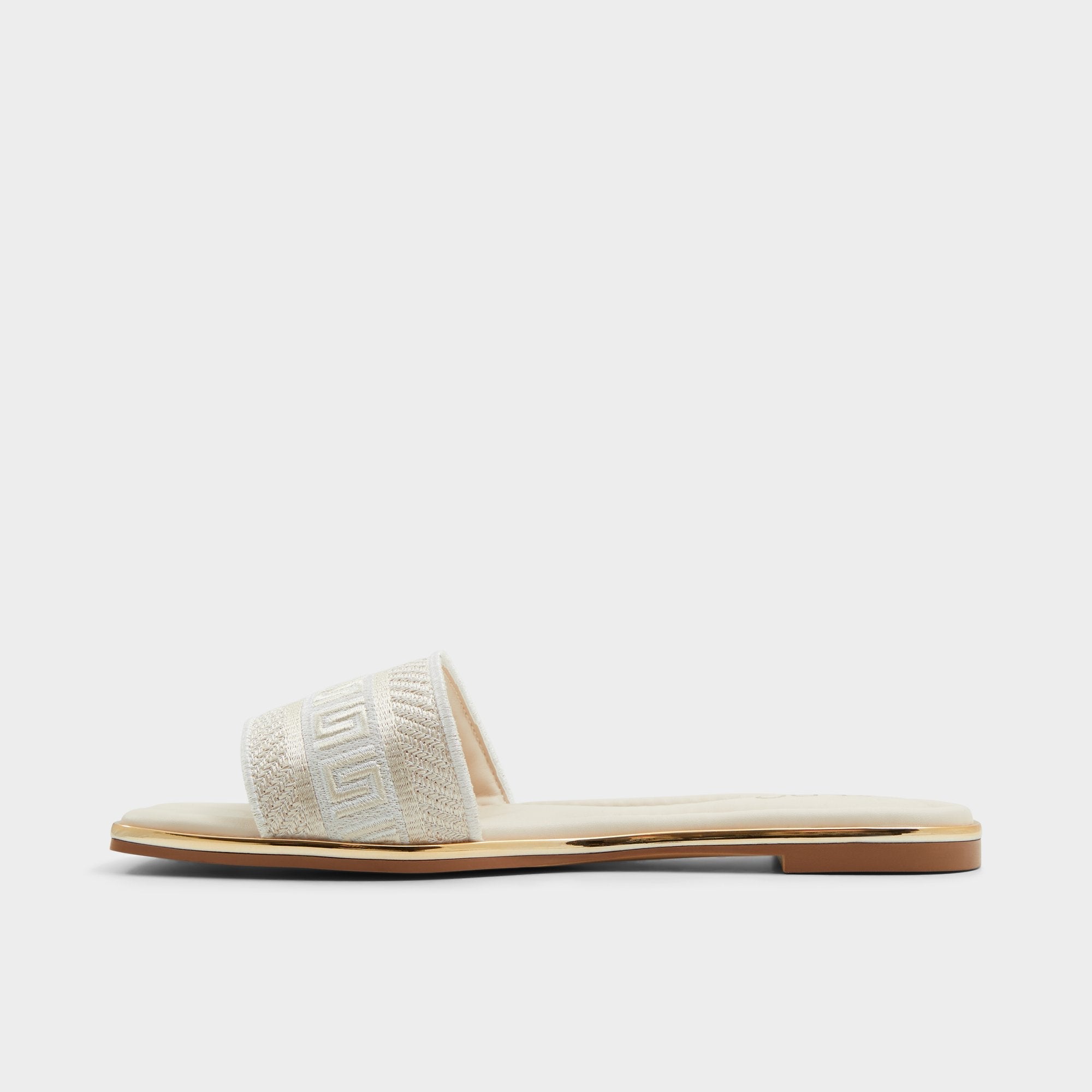Oceania Other Beige Women's Flats - Slide sandal
