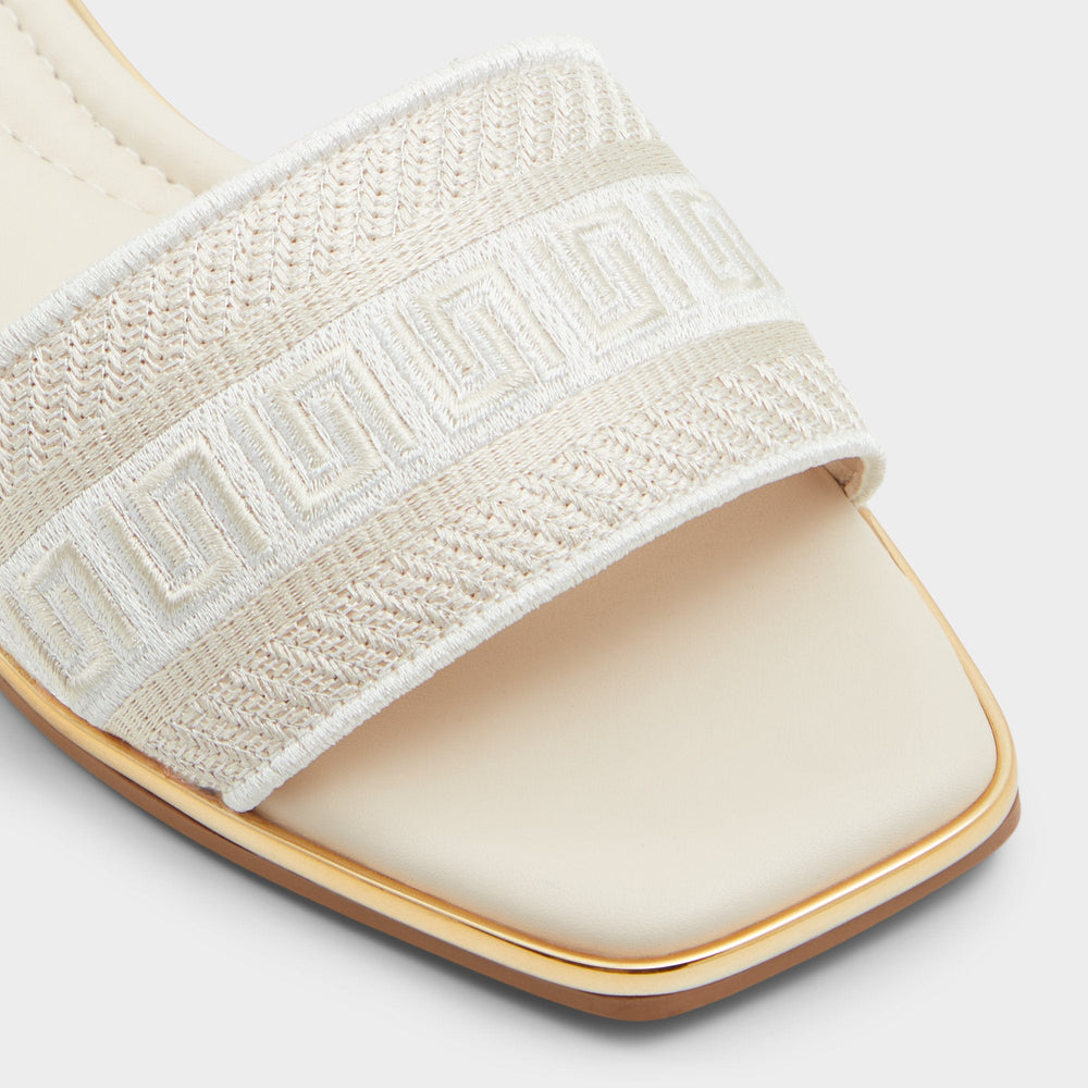 Oceania Other Beige Women's Flats - Slide sandal