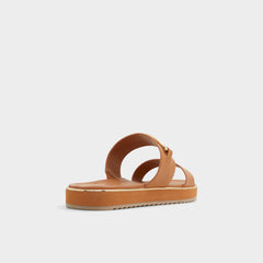Lagoon Other Brown Women's Flats - Strappy flat sandal, Footbed sandal